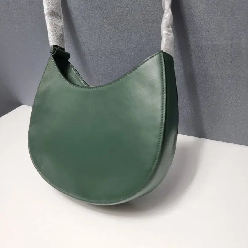 [BUNJANG] Leather Half Moon Shoulder Bag / 새상품 소가죽 하프문 숄더백 ㅡ0320
