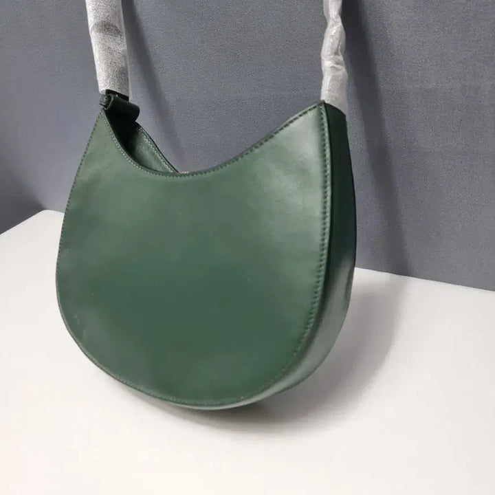 [BUNJANG] Leather Half Moon Shoulder Bag / 새상품 소가죽 하프문 숄더백 ㅡ0320