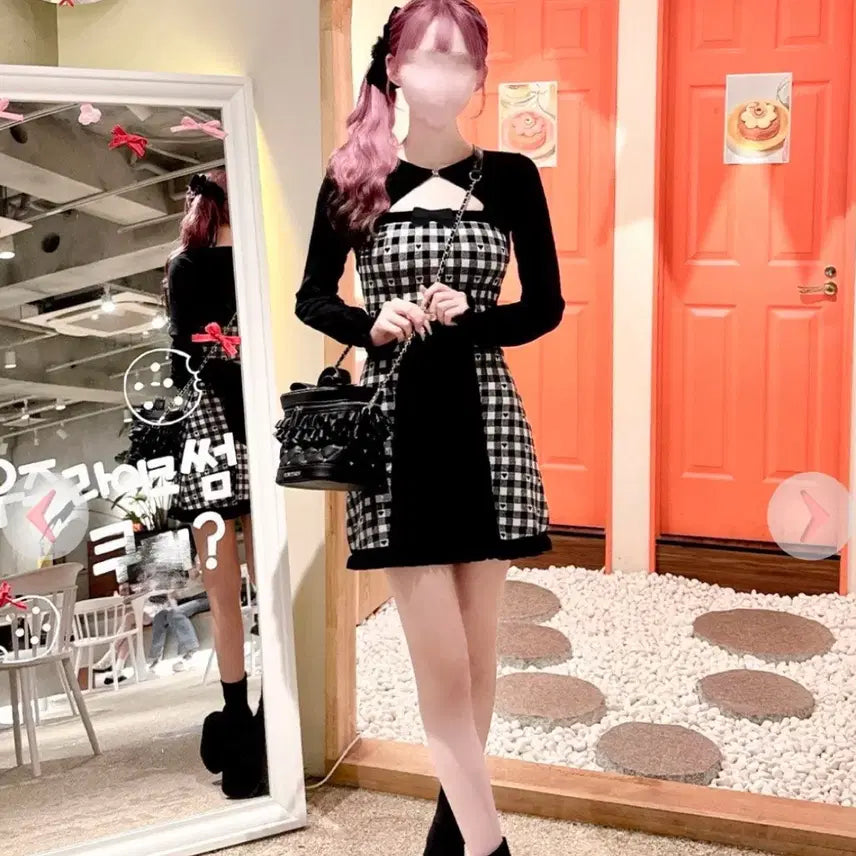 [BUNJANG] HONEY MEW Black Back Ribbon Dress / 급처)HONEY MEW 허니뮤 백 리본 원피스 일브 스나계 일녀룩