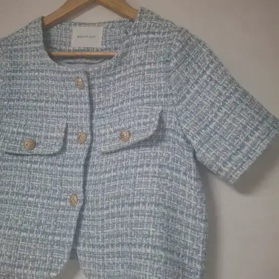 [BUNJANG] Bur and Judy Tweed Short Sleeve Jacket / 부루앤쥬디 트위드 반팔자켓55