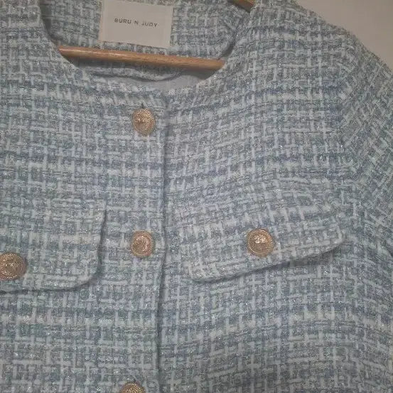 [BUNJANG] Bur and Judy Tweed Short Sleeve Jacket / 부루앤쥬디 트위드 반팔자켓55