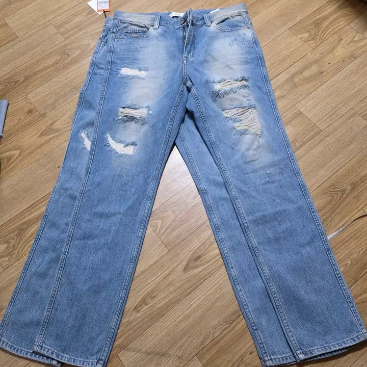 [BUNJANG] Washed Denim Jeans 33-34 / 데미지 워싱 청바지 데님 팬츠 33-34사이즈