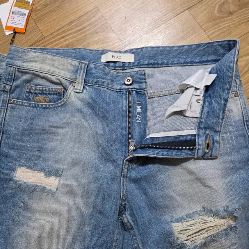 [BUNJANG] Washed Denim Jeans 33-34 / 데미지 워싱 청바지 데님 팬츠 33-34사이즈