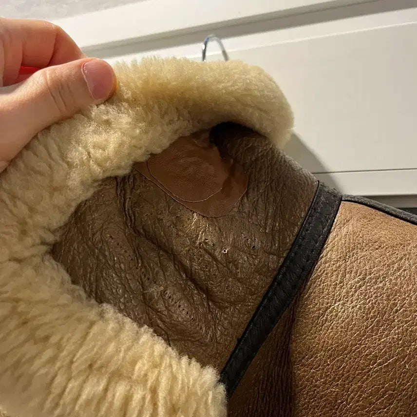 [BUNJANG] B-3 Bomber Sheepskin Leather Jacket / B-3 항공 무스탕 M사이즈