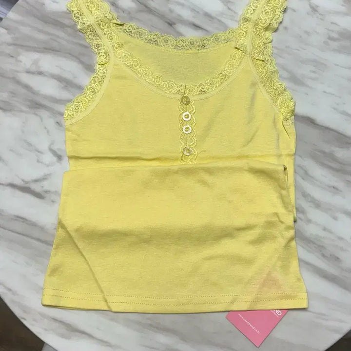[BUNJANG] Lace Button Camisole Top / 레이스 단추나시 미사용