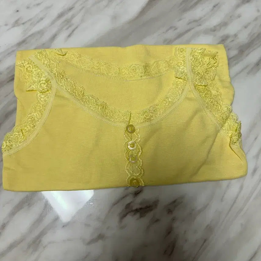 [BUNJANG] Lace Button Camisole Top / 레이스 단추나시 미사용