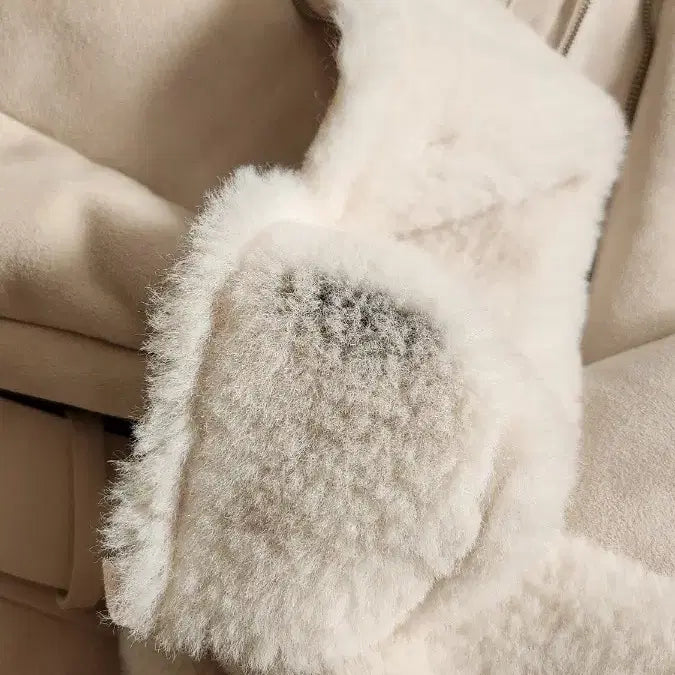 [BUNJANG] Cropped Faux Fur Mustang Jacket / 크롭 무스탕