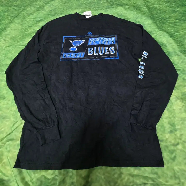 [BUNJANG] Majestic St. Louis Blues Long Sleeve Shirt / 빈티지 마제스틱 세인트루이스 블루스 롱슬리브