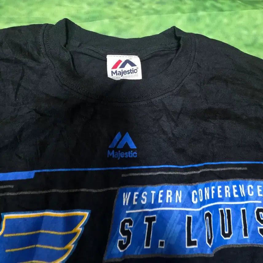 [BUNJANG] Majestic St. Louis Blues Long Sleeve Shirt / 빈티지 마제스틱 세인트루이스 블루스 롱슬리브
