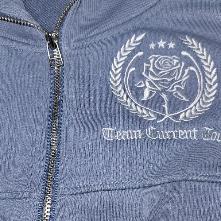 [BUNJANG] Current Short Zip-Up Blouson Jersey Track Top / 커렌트 숏 기장 집업 블루종 져지 트랙탑 F