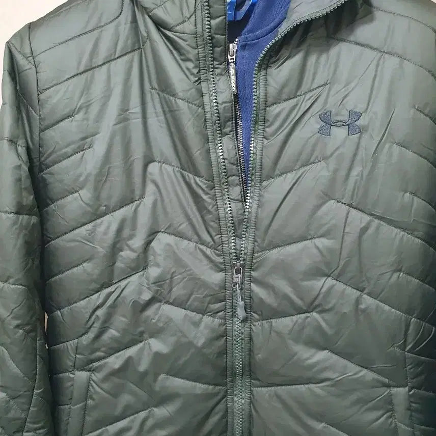 [BUNJANG] Under Armour Hooded Padded Jumper (Khaki, L) / 언더아머 후드 패딩 점퍼 카키색L