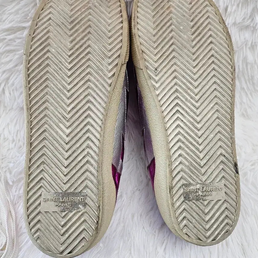 [BUNJANG] Saint Laurent Metallic Pink Sneakers (Size 38) / 생로랑 여성 메탈릭 핑크 스니커즈 38