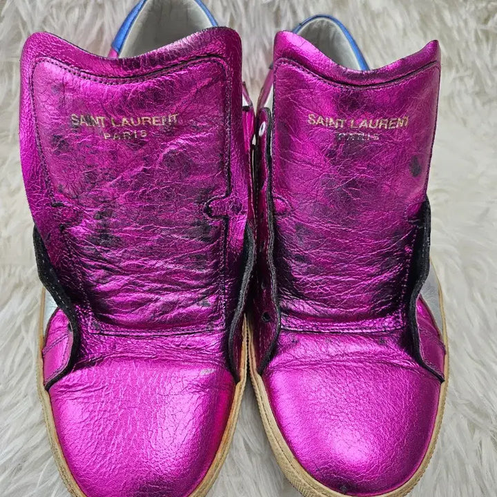 [BUNJANG] Saint Laurent Metallic Pink Sneakers (Size 38) / 생로랑 여성 메탈릭 핑크 스니커즈 38