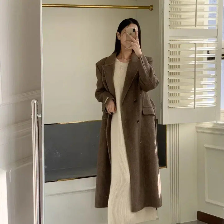 [BUNJANG] Light Me Long Ribbed Knit Dress / 라이트미 홀가먼트 골지 니트 롱원피스 블랙