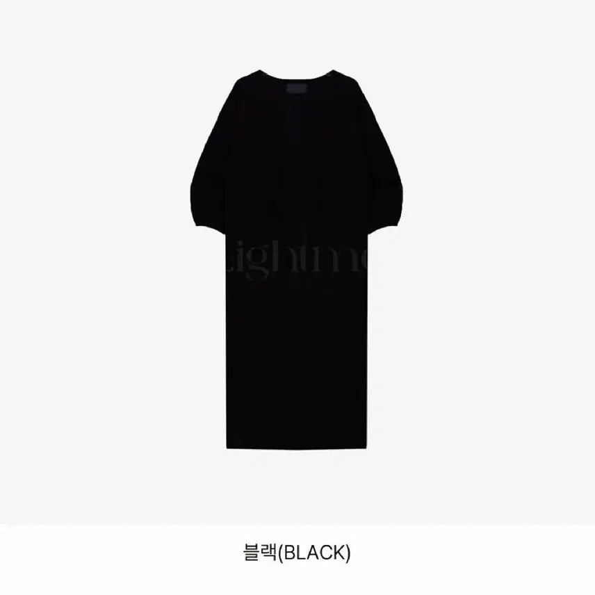 [BUNJANG] Light Me Long Ribbed Knit Dress / 라이트미 홀가먼트 골지 니트 롱원피스 블랙
