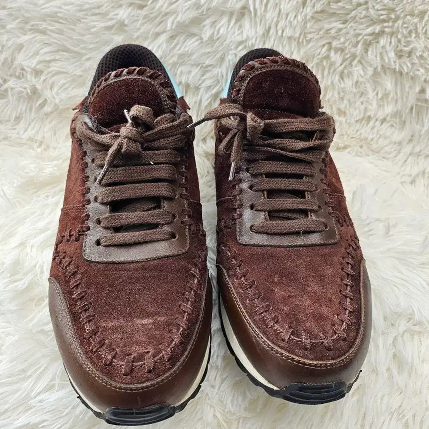 [BUNJANG] Louis Reeman Suede Brown Sneakers / 루이리만 스웨이드 브라운 운동화