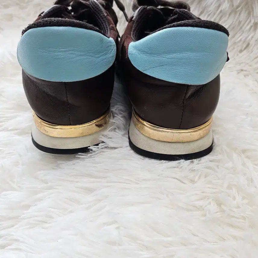 [BUNJANG] Louis Reeman Suede Brown Sneakers / 루이리만 스웨이드 브라운 운동화