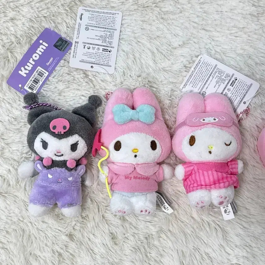 [BUNJANG] Sanrio Kuromi &amp; My Melody Doll Keyring / 산리오 쿠로미 마이멜로디 인형 키링
