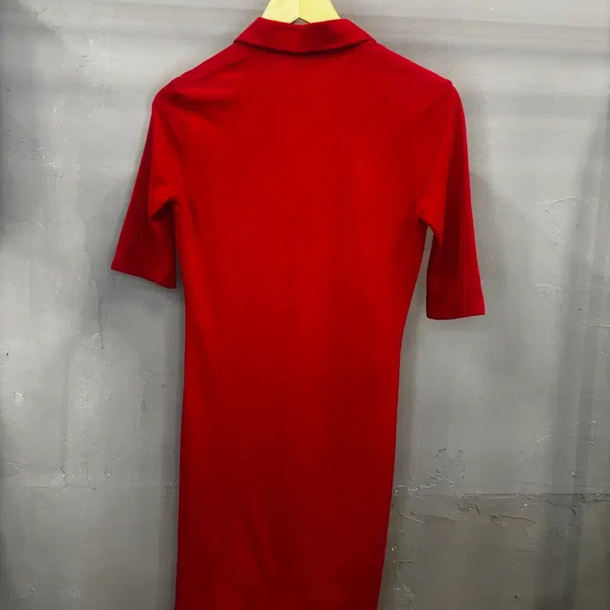 [BUNJANG] Lacoste Polo Dress Red 34 Size / 라코스테 카라 원피스 레드 34사이즈