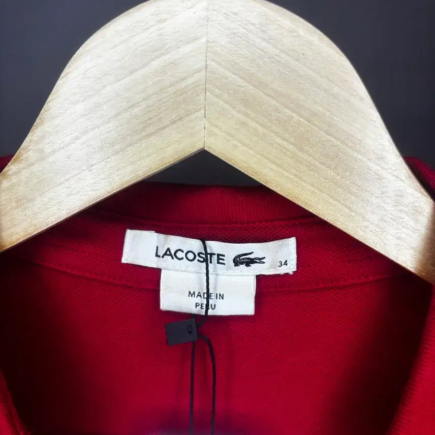 [BUNJANG] Lacoste Polo Dress Red 34 Size / 라코스테 카라 원피스 레드 34사이즈