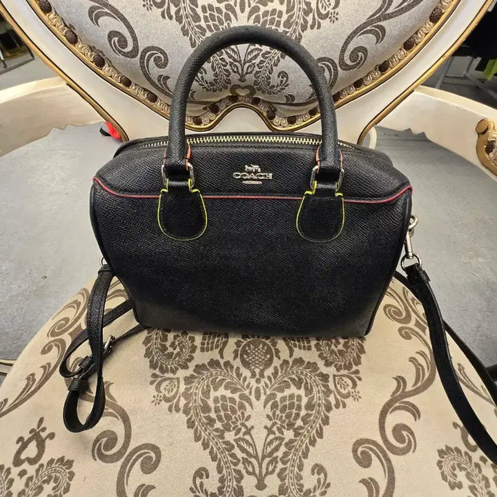 [BUNJANG] Coach Black Satchel Crossbody Bag / 코치 블랙 사첼백 크로스백