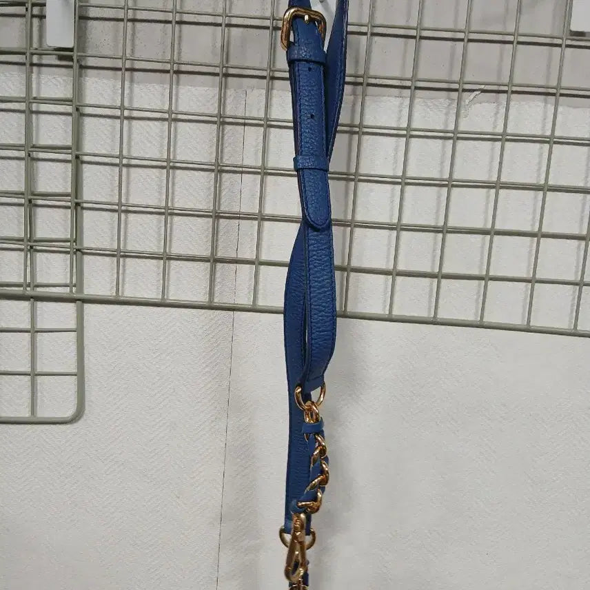 [BUNJANG] Daks Blue Leather DD Embellished Tote Bag / 닥스블루 레더 DD 장식 토트백