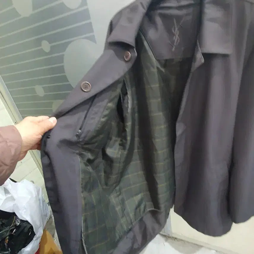 [BUNJANG] Yves Saint Laurent Gray Coat / 입생로랑 YSL 그레이색상 코트