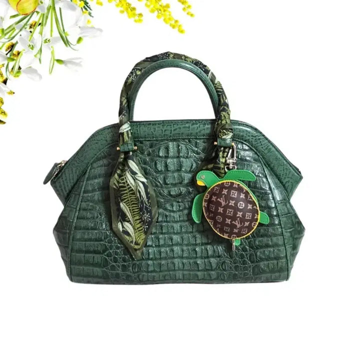 [BUNJANG] Valentino Crocodile Leather Tote Bag / 천연악어 토드백 발렌티노