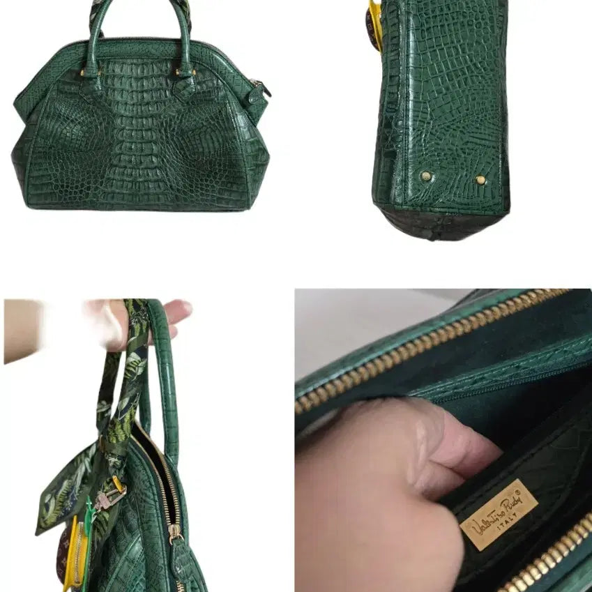 [BUNJANG] Valentino Crocodile Leather Tote Bag / 천연악어 토드백 발렌티노