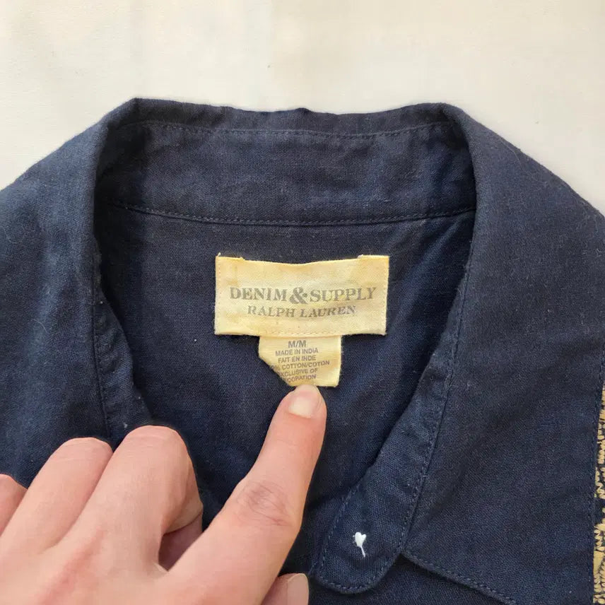 [BUNJANG] Denim &amp; Supply Ralph Lauren Embroidered Western Shirt / [M]데님앤서플라이 랄프로렌 자수 패턴 웨스턴 셔츠