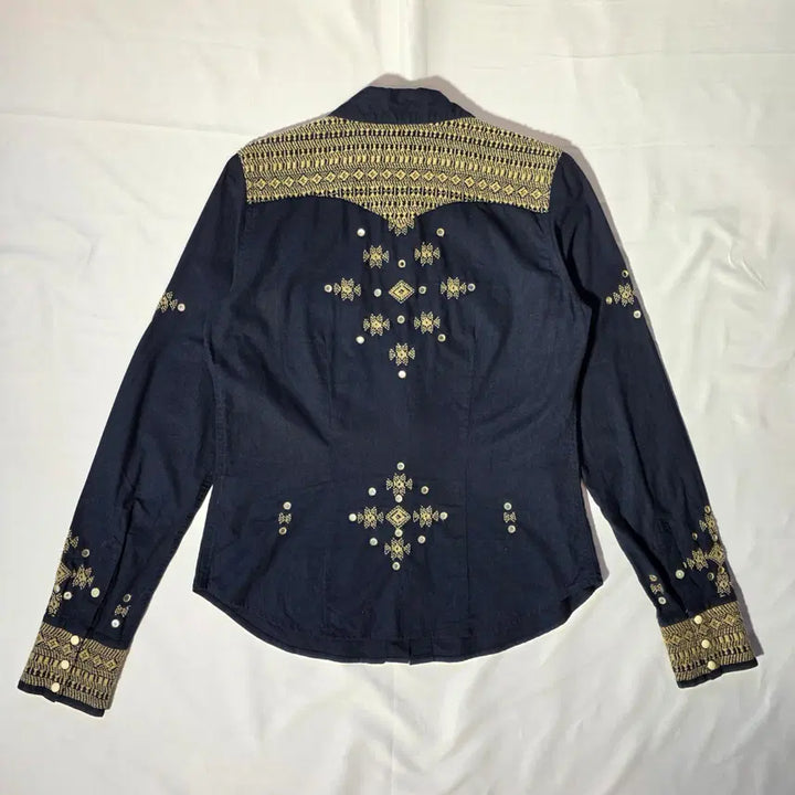 [BUNJANG] Denim &amp; Supply Ralph Lauren Embroidered Western Shirt / [M]데님앤서플라이 랄프로렌 자수 패턴 웨스턴 셔츠
