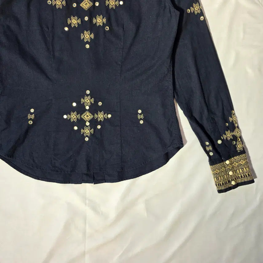 [BUNJANG] Denim &amp; Supply Ralph Lauren Embroidered Western Shirt / [M]데님앤서플라이 랄프로렌 자수 패턴 웨스턴 셔츠