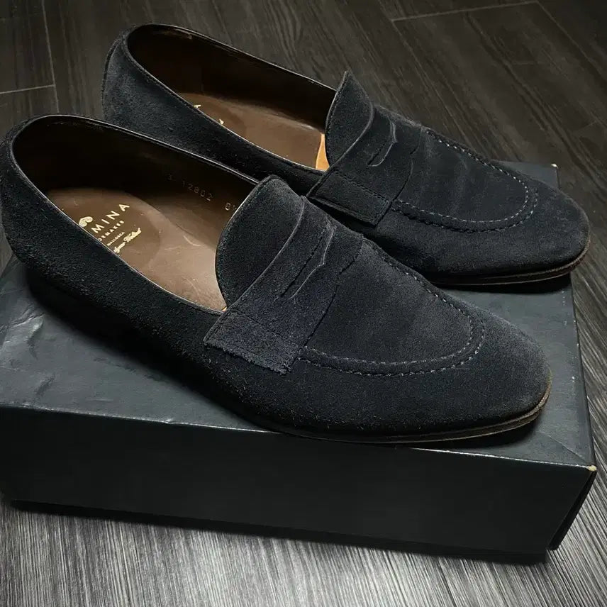 [BUNJANG] Carmina 80158 Simpson Suede Penny Loafers / Carmina 카르미나 스웨이드 페니로퍼 80158 심슨 265-270