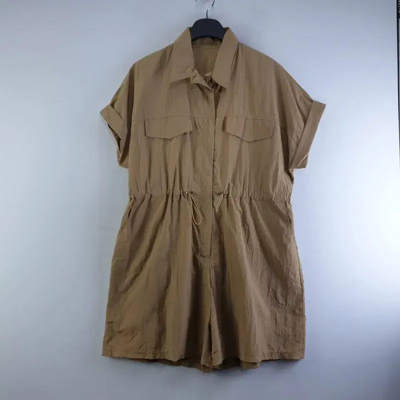 [BUNJANG] Unbranded Beige String Summer Jumpsuit / 여성FREE 베이지 스트링 여름 점프수트 M3439
