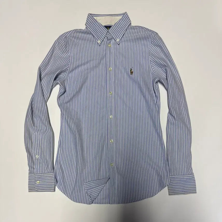[BUNJANG] Polo Ralph Lauren Oxford Stripe Shirt / 여성 폴로 랄프로렌 옥스포드 니트 스트라이프 셔츠 S