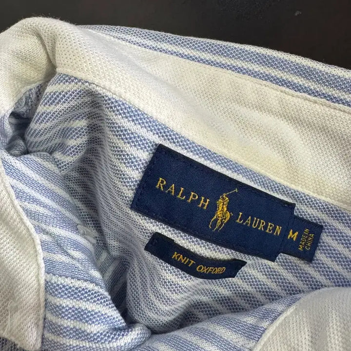 [BUNJANG] Polo Ralph Lauren Oxford Stripe Shirt / 여성 폴로 랄프로렌 옥스포드 니트 스트라이프 셔츠 S