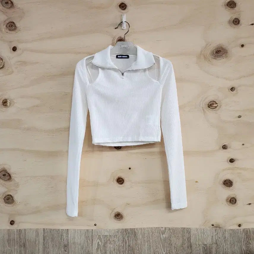 [SOLD OUT] 1155) 여성 어깨트임 크롭 긴팔티