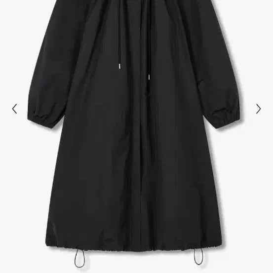 [BUNJANG] GCUT Shirring Nylon Long Jumper / GCUT 셔링 나일론 롱 점퍼 블랙