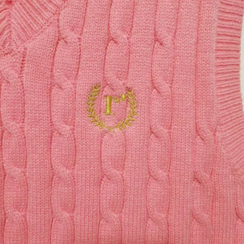[BUNJANG] Rola Rola V-Neck Cable Knit Vest / 로라로라 브이넥 케이블 니트 조끼 베스트 F_M0271