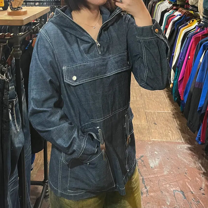 [BUNJANG] Prism Works Denim Hoodie / [HI] 프리즘웍스 데님 후드