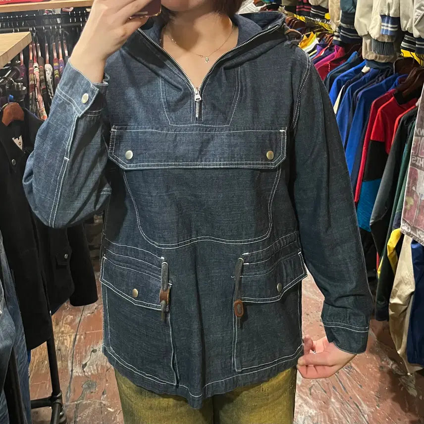 [BUNJANG] Prism Works Denim Hoodie / [HI] 프리즘웍스 데님 후드