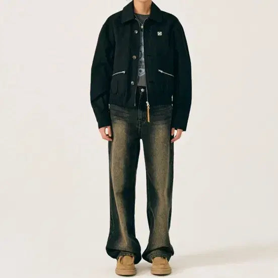 [SOLD OUT] 세터 테오 코튼 칼라 숏 자켓 블랙 WS