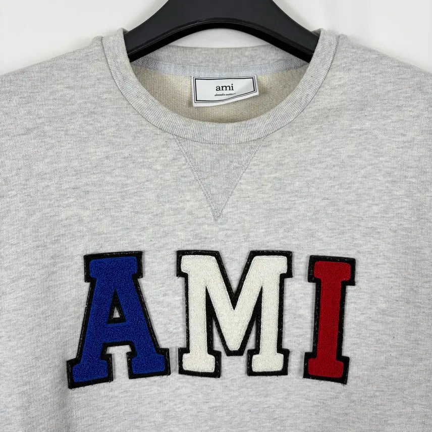 [BUNJANG] AMI Paris Tricolor Logo Sweatshirt / a94) 아미 AMI Paris 삼색 로고 맨투맨