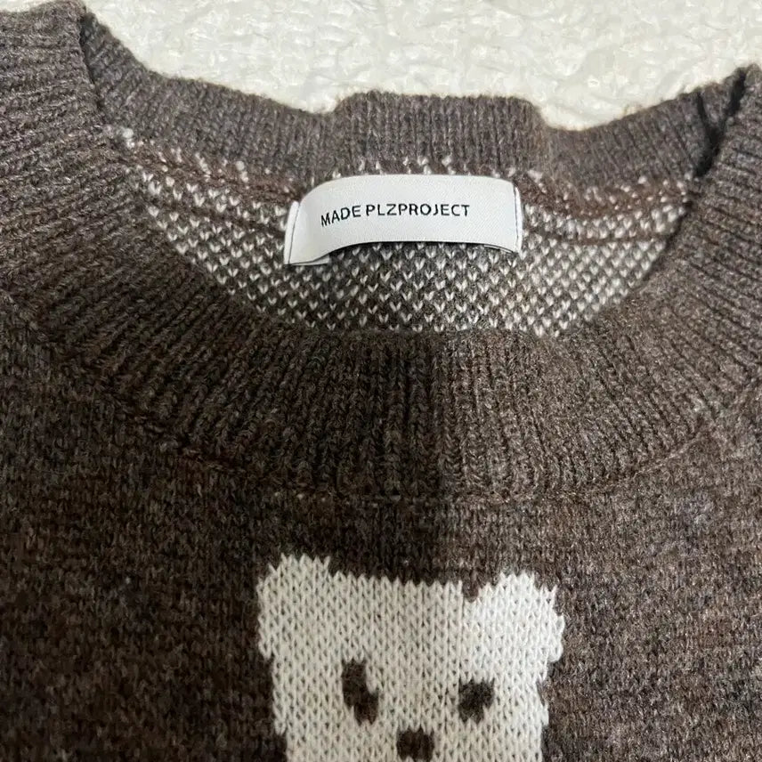 [BUNJANG] Please Project Bear Knit Vest / 플리즈프로젝트 곰돌이 니트조끼 베스트