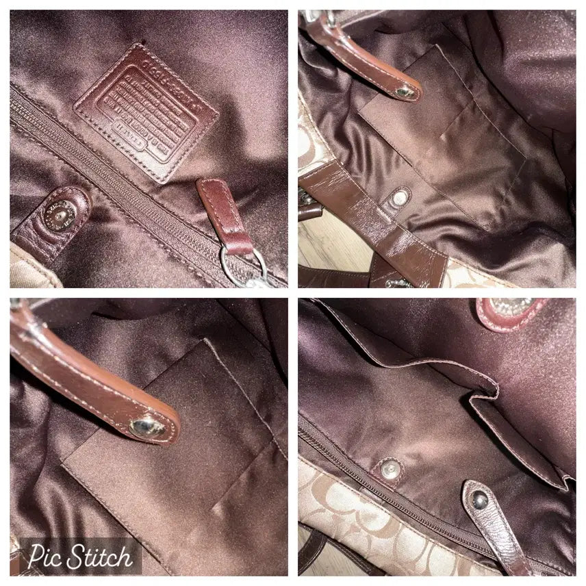 [BUNJANG] Coach Signature Shoulder Bag Tote Bag / 코치 시그니처 자카드,가죽숄더백 토트백
