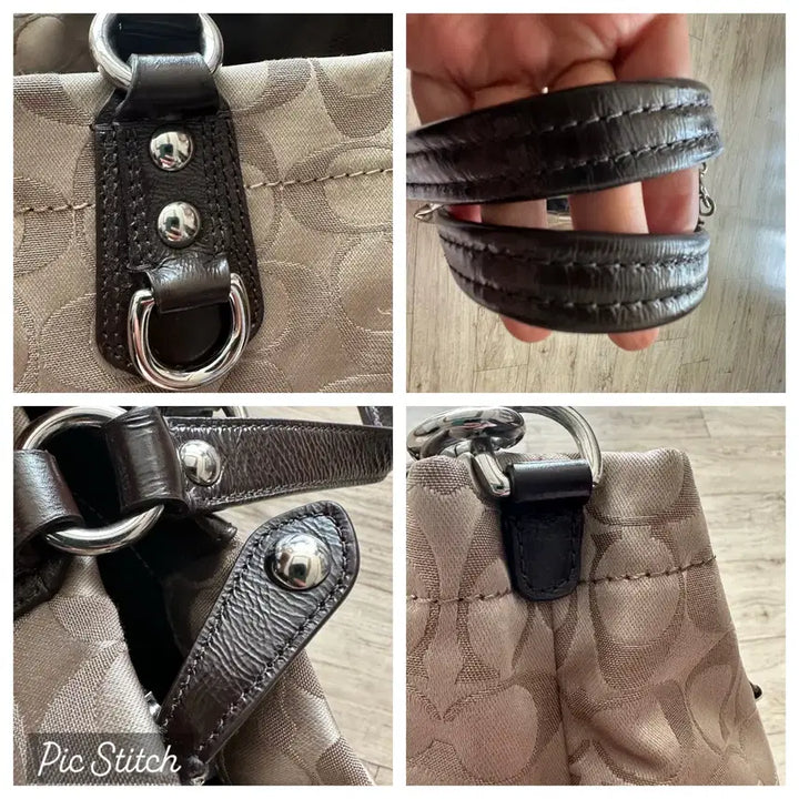 [BUNJANG] Coach Signature Shoulder Bag Tote Bag / 코치 시그니처 자카드,가죽숄더백 토트백