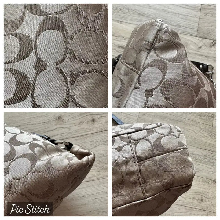 [BUNJANG] Coach Signature Shoulder Bag Tote Bag / 코치 시그니처 자카드,가죽숄더백 토트백