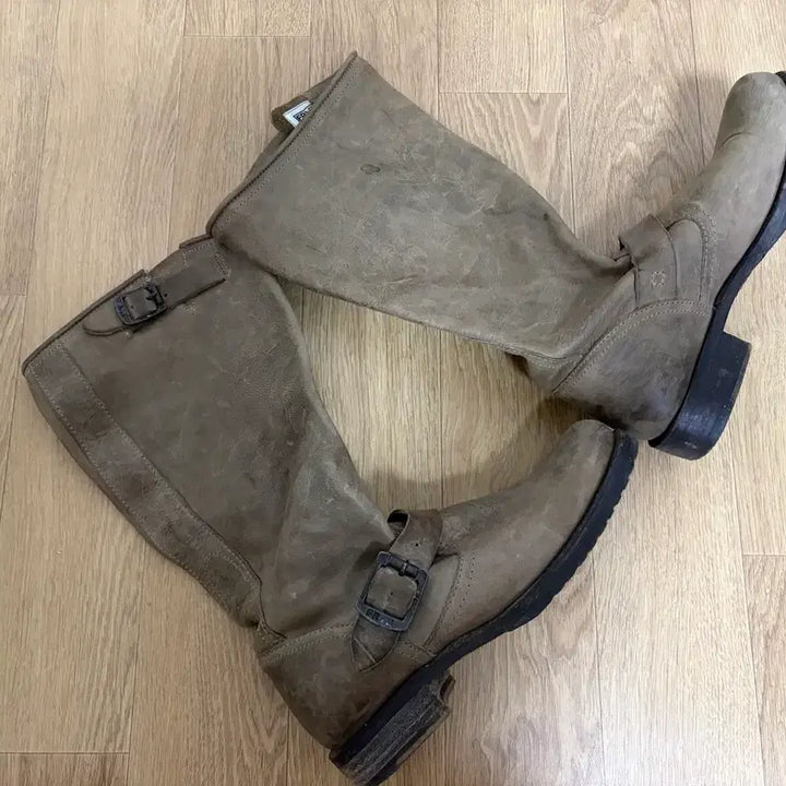 [BUNJANG] Frye Veronica Brown Leather Engineer Boots / 프라이 베로니카 브라운 가죽 엔지니어 부츠 7.5 245