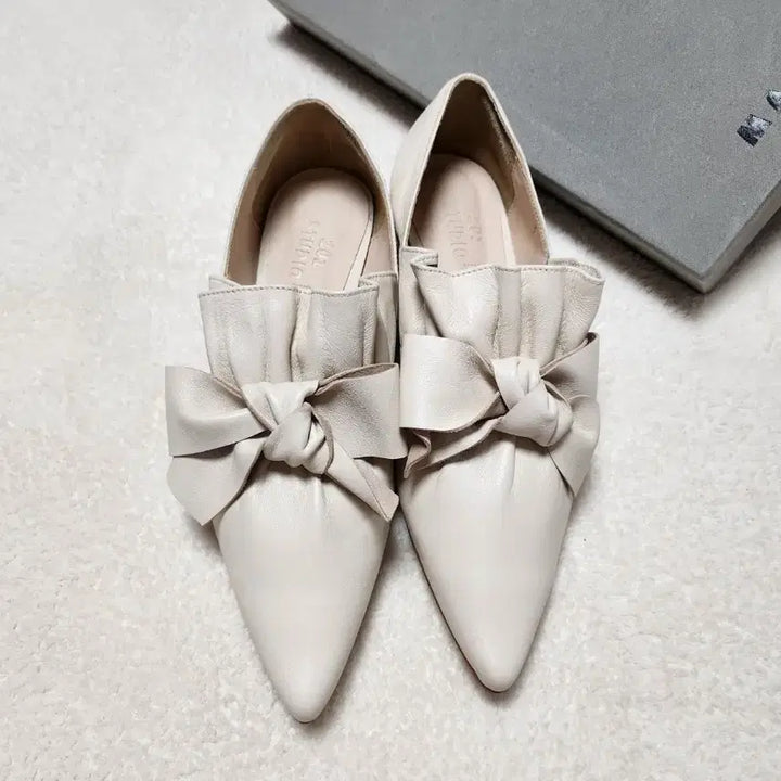 [BUNJANG] Marine Lambskin Ribbon Loafers / 새상품/마린 양가죽 리본 로퍼37.5