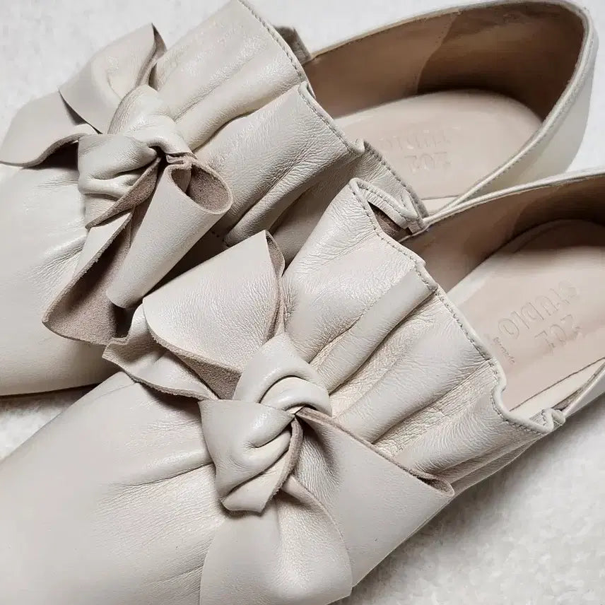 [BUNJANG] Marine Lambskin Ribbon Loafers / 새상품/마린 양가죽 리본 로퍼37.5